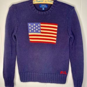 Polo by Ralph Lauren Iconic Flag Sweater size 10-12